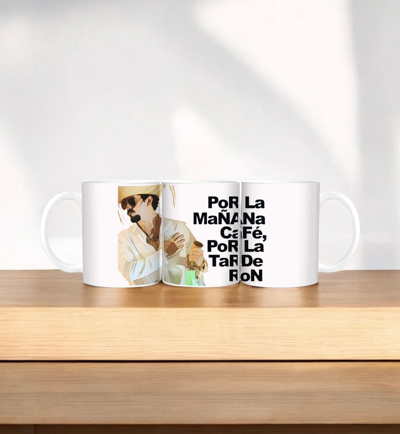 Por la mañana café por la tarde ron