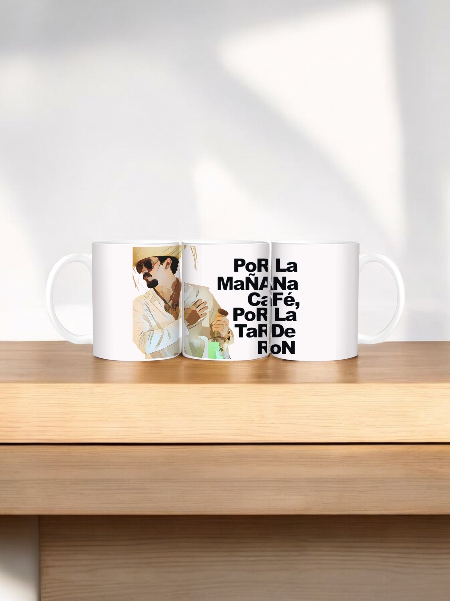 Por la mañana café por la tarde ron